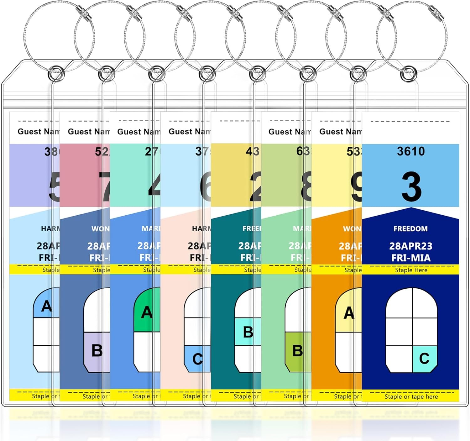 8 Pack Luggage Tags for Cruise Ship Essentials for NCL, Princess, Carnival, Roya... - Image 2