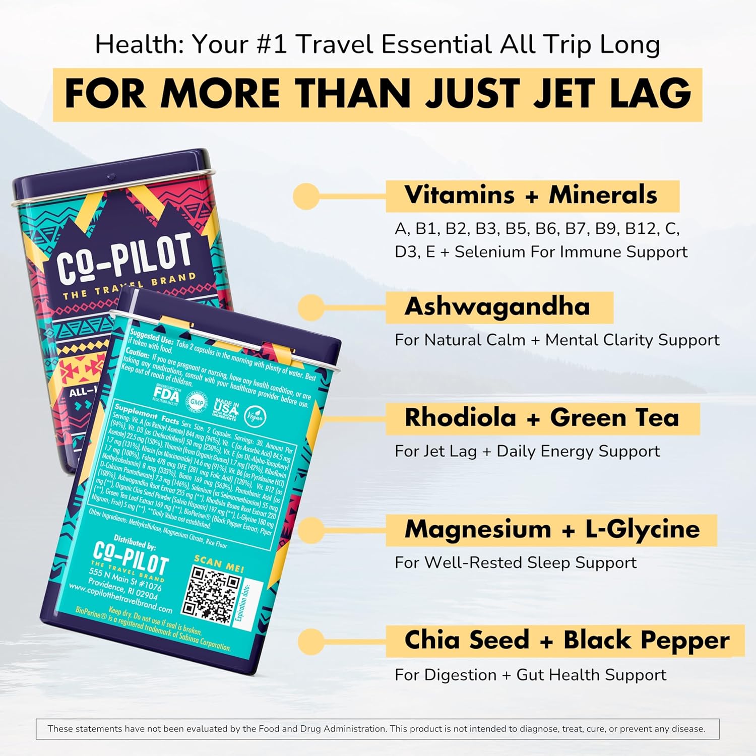Supplement 2 Pack: Jet Lag Prevention + Ashwagandha, Rhodiola, D3+ for Immune Su... 3 Supplement 2 Pack: Jet Lag Prevention + Ashwagandha, Rhodiola, D3+ for Immune Su... - Image 3
