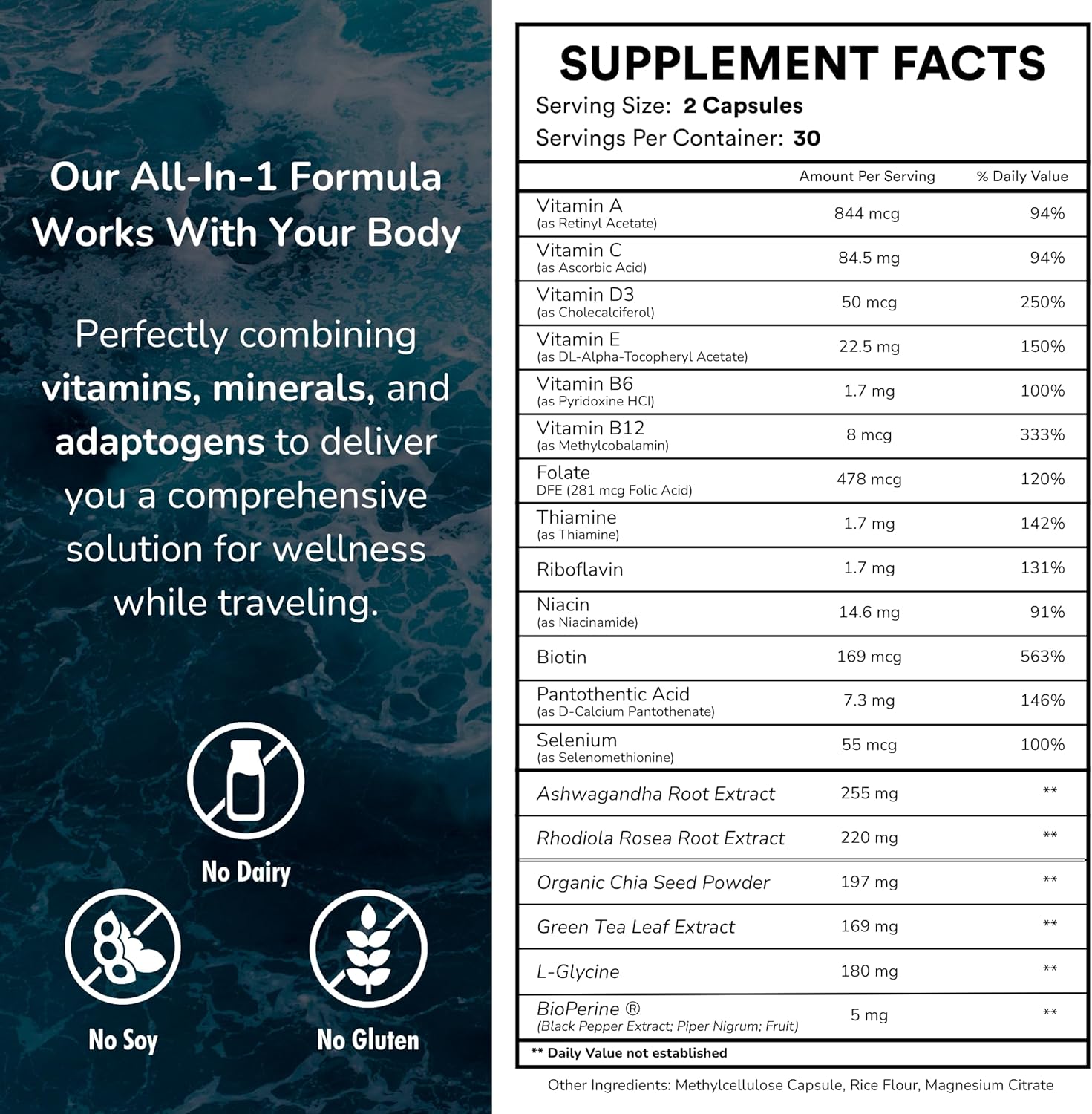 Supplement 2 Pack: Jet Lag Prevention + Ashwagandha, Rhodiola, D3+ for Immune Su... 5 Supplement 2 Pack: Jet Lag Prevention + Ashwagandha, Rhodiola, D3+ for Immune Su... - Image 6