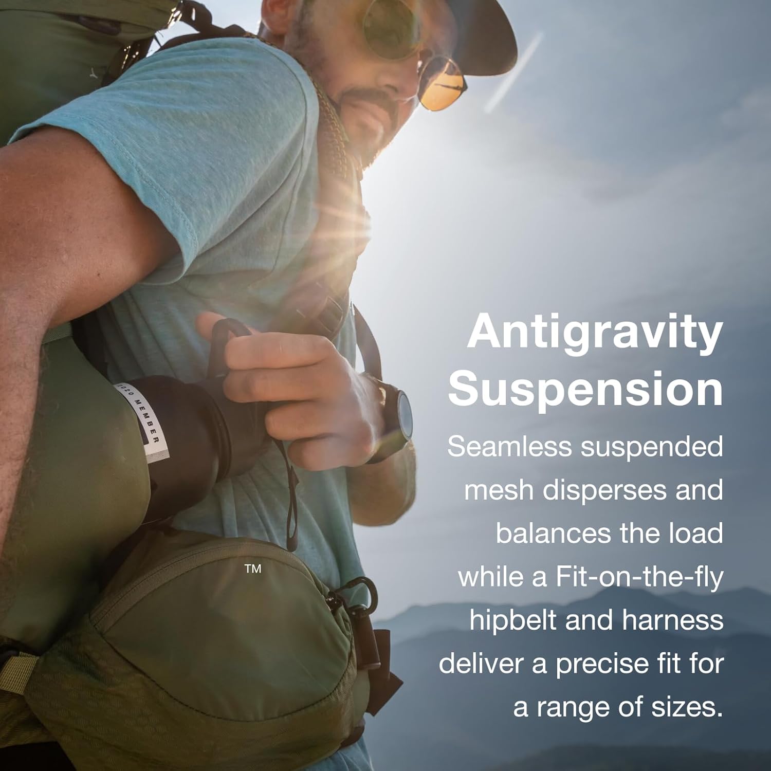 Osprey Atmos AG 65L Men's Backpacking Backpack, Black, L/XL 4 Osprey Atmos AG 65L Men's Backpacking Backpack, Black, L/XL - Image 4