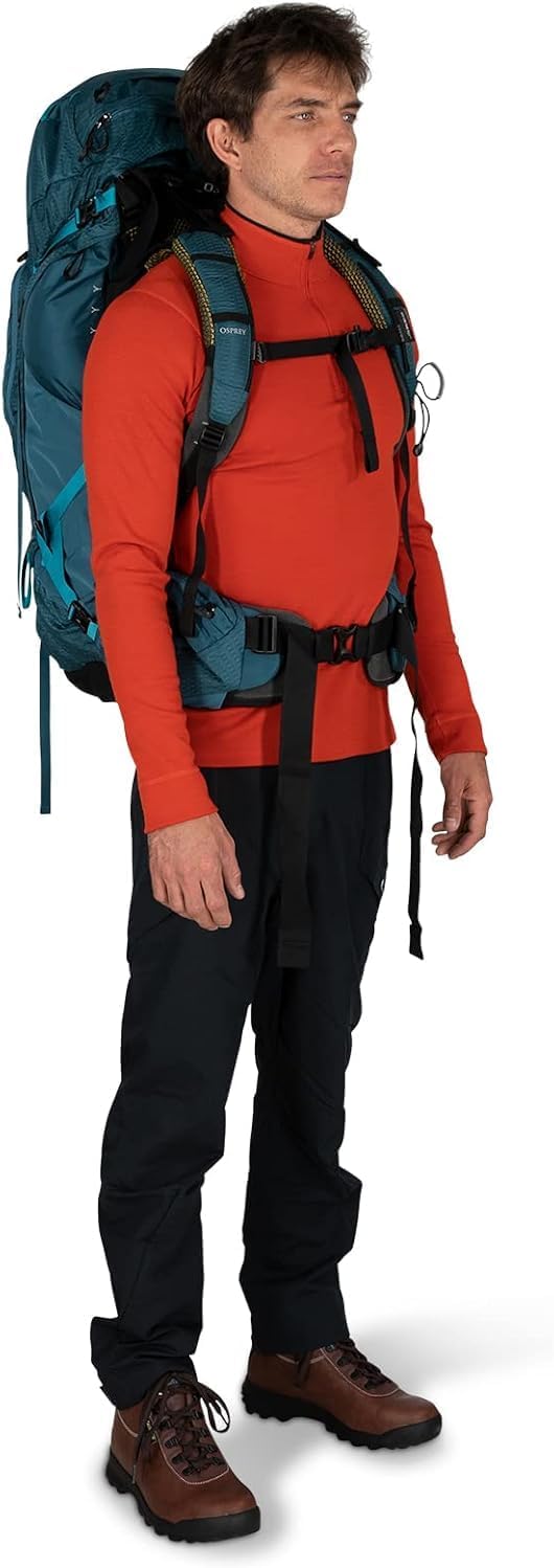 Osprey Atmos AG 65L Men's Backpacking Backpack, Black, L/XL 8 Osprey Atmos AG 65L Men's Backpacking Backpack, Black, L/XL - Image 8