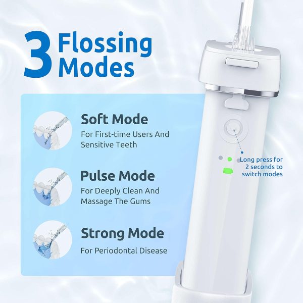 Water Flosser [Mini Cordless Portable] Oral Irrigator Water Teeth Cleaner Pick, ... - Image 5