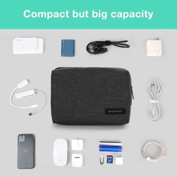 BAGSMART Electronics Organizer Travel Case, Small Cord Bag, Tech Organizer as Tr... - Image 4