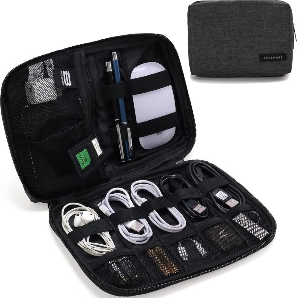 BAGSMART Electronics Organizer Travel Case, Small Cord Bag, Tech Organizer as Tr... - Image 2