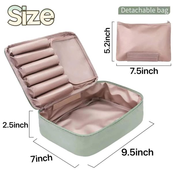 Travel Makeup Bag Cosmetic Bag Makeup Bag Toiletry bag for women and men (Green) - Image 3