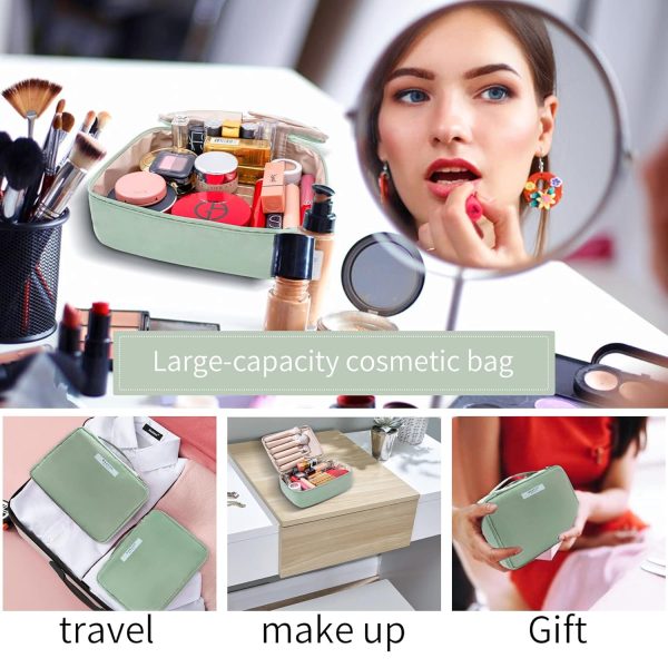 Travel Makeup Bag Cosmetic Bag Makeup Bag Toiletry bag for women and men (Green) - Image 7