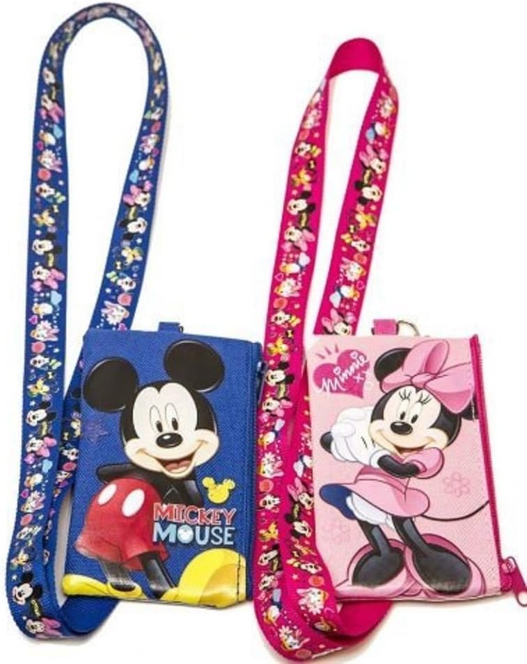 Disney Mickey and Minnie Mouse Drawstring Backpack Plus Lanyards with Detachable... 3 Disney Mickey and Minnie Mouse Drawstring Backpack Plus Lanyards with Detachable... - Image 3