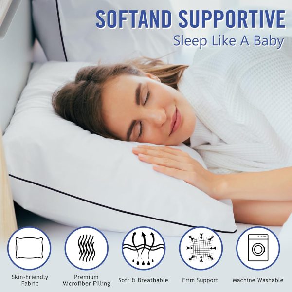 Hotel Collection Bed Pillows for Sleeping 2 Pack Queen Size Cooling Pillows Set ... - Image 3