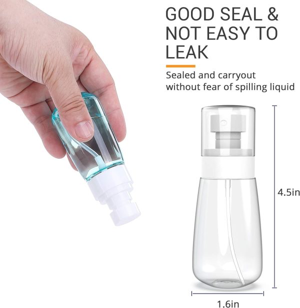 Pack 2 Small Spray Bottle Travel Size 2oz/60ml - Fine Mist Mini Empty Spray Bott... - Image 3