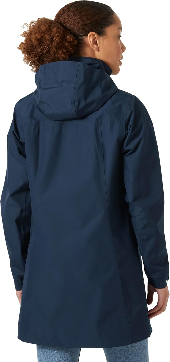 Helly-Hansen Womens Aden Waterproof Breathable Hooded Long Rain Jacket 3 Helly-Hansen Womens Aden Waterproof Breathable Hooded Long Rain Jacket - Image 3