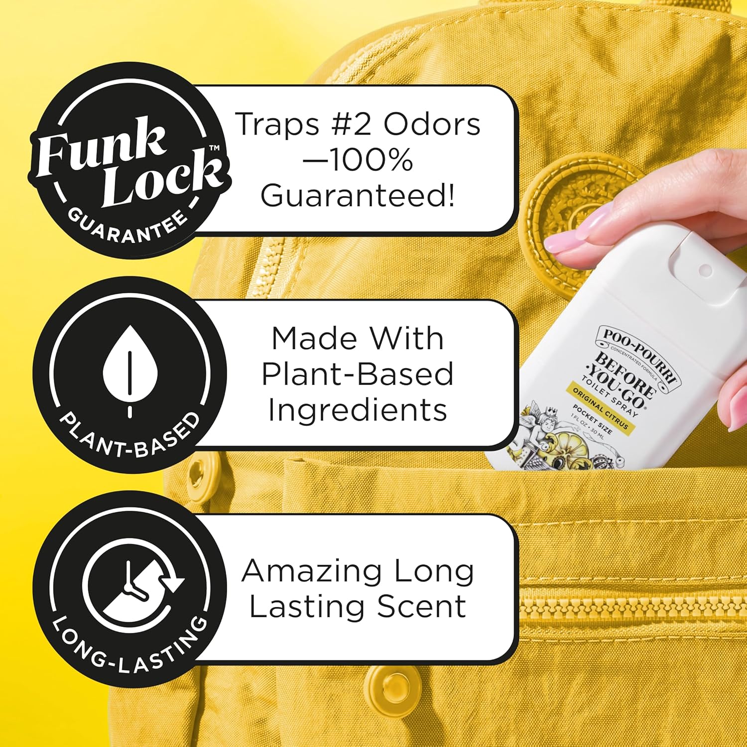 Poo-Pourri Before-You-Go Toilet Spray, Original Citrus, 1 Fl Oz Pocket Travel Si... 3 Poo-Pourri Before-You-Go Toilet Spray, Original Citrus, 1 Fl Oz Pocket Travel Si... - Image 3
