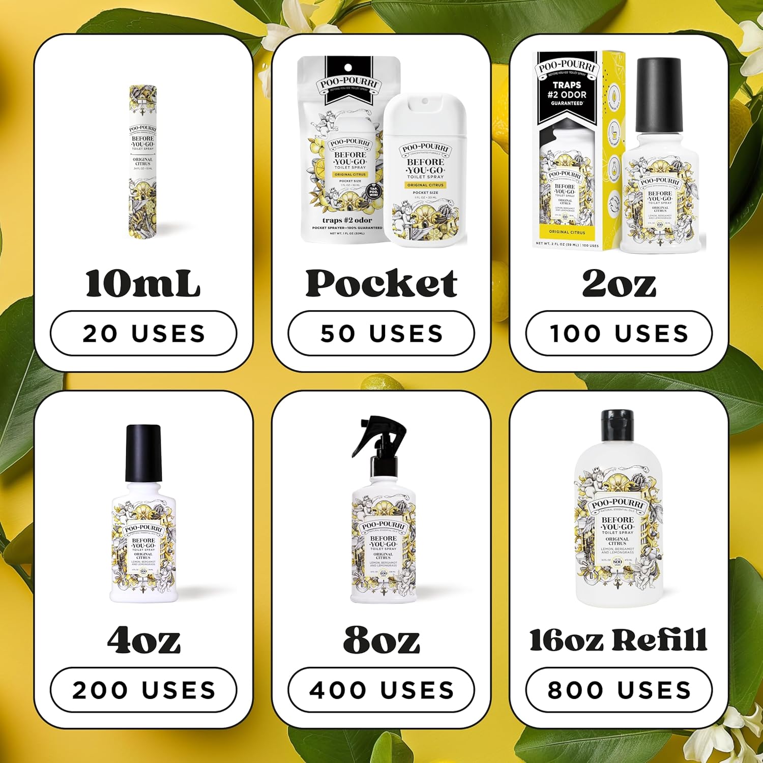 Poo-Pourri Before-You-Go Toilet Spray, Original Citrus, 1 Fl Oz Pocket Travel Si... 4 Poo-Pourri Before-You-Go Toilet Spray, Original Citrus, 1 Fl Oz Pocket Travel Si... - Image 4