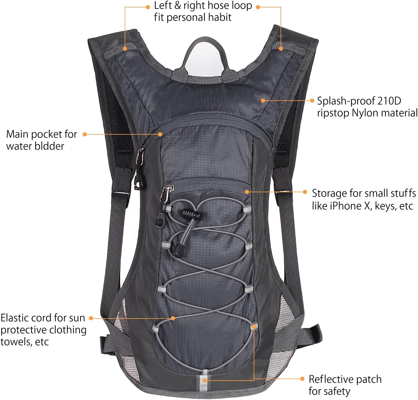 Unigear Hydration Pack Backpack with 70 oz 2L Water Bladder for Running, Hiking,... 3 Unigear Hydration Pack Backpack with 70 oz 2L Water Bladder for Running, Hiking,... - Image 3