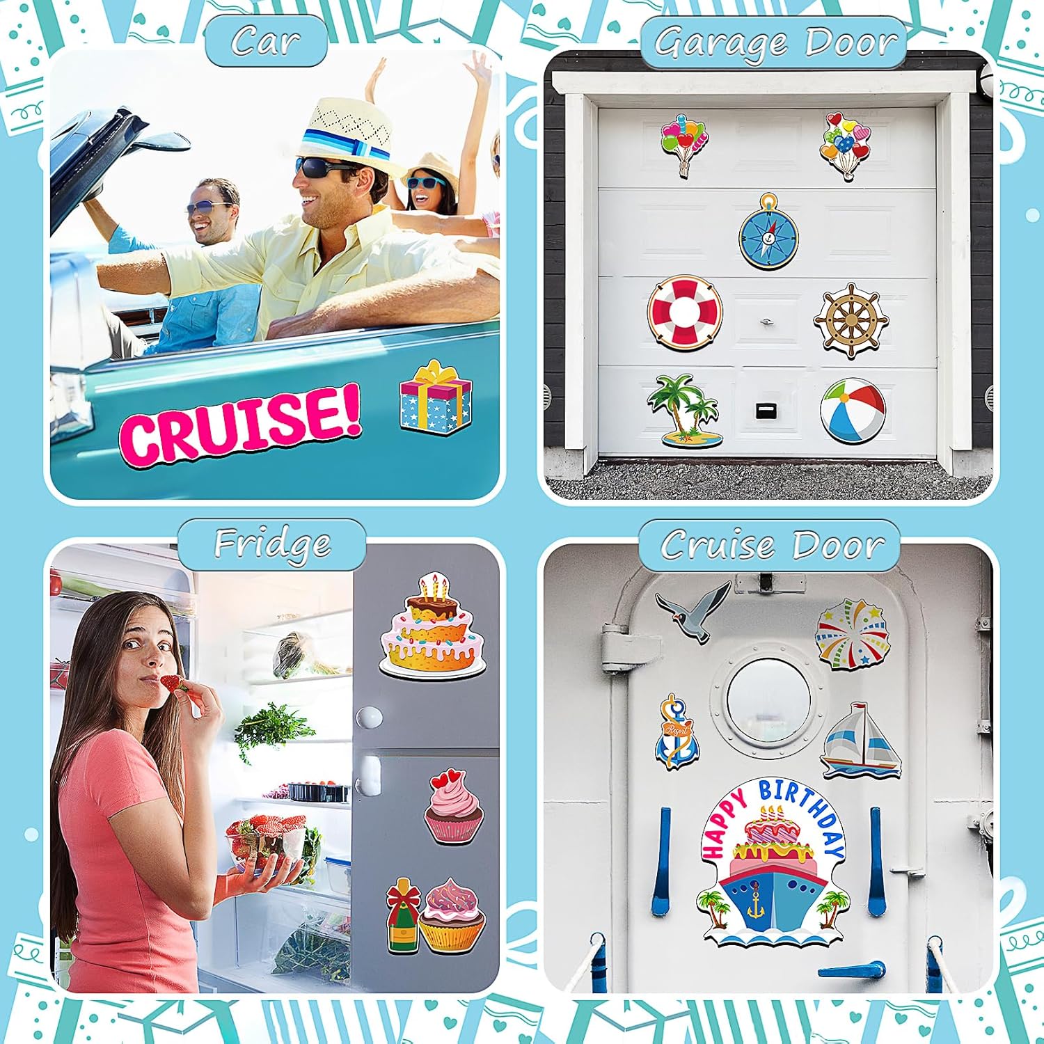 Happy Birthday Decorations Birthday Cruise Door Magnets Decorations Funny Cruise... 6 Happy Birthday Decorations Birthday Cruise Door Magnets Decorations Funny Cruise... - Image 7