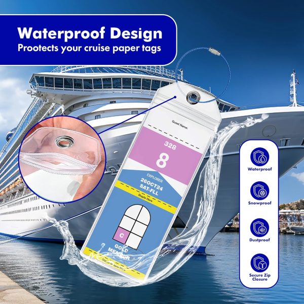 Cruise Luggage Tag Holders for Royal Caribbean and Celebrity Cruise Lines (Set o... - Image 4