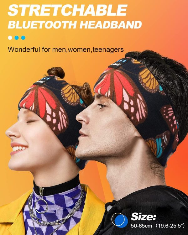 LC-dolida Sleep Headphones Headband Bluetooth 5.4, Sports Headband Earphones Wir... - Image 3