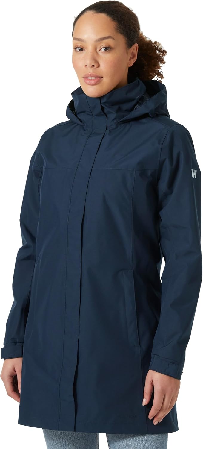 Helly-Hansen Womens Aden Waterproof Breathable Hooded Long Rain Jacket 2 Helly-Hansen Womens Aden Waterproof Breathable Hooded Long Rain Jacket - Image 2