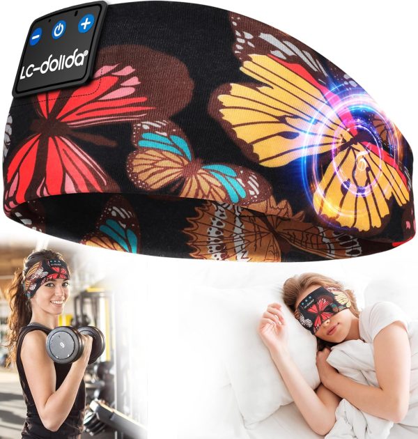 LC-dolida Sleep Headphones Headband Bluetooth 5.4, Sports Headband Earphones Wir... - Image 2