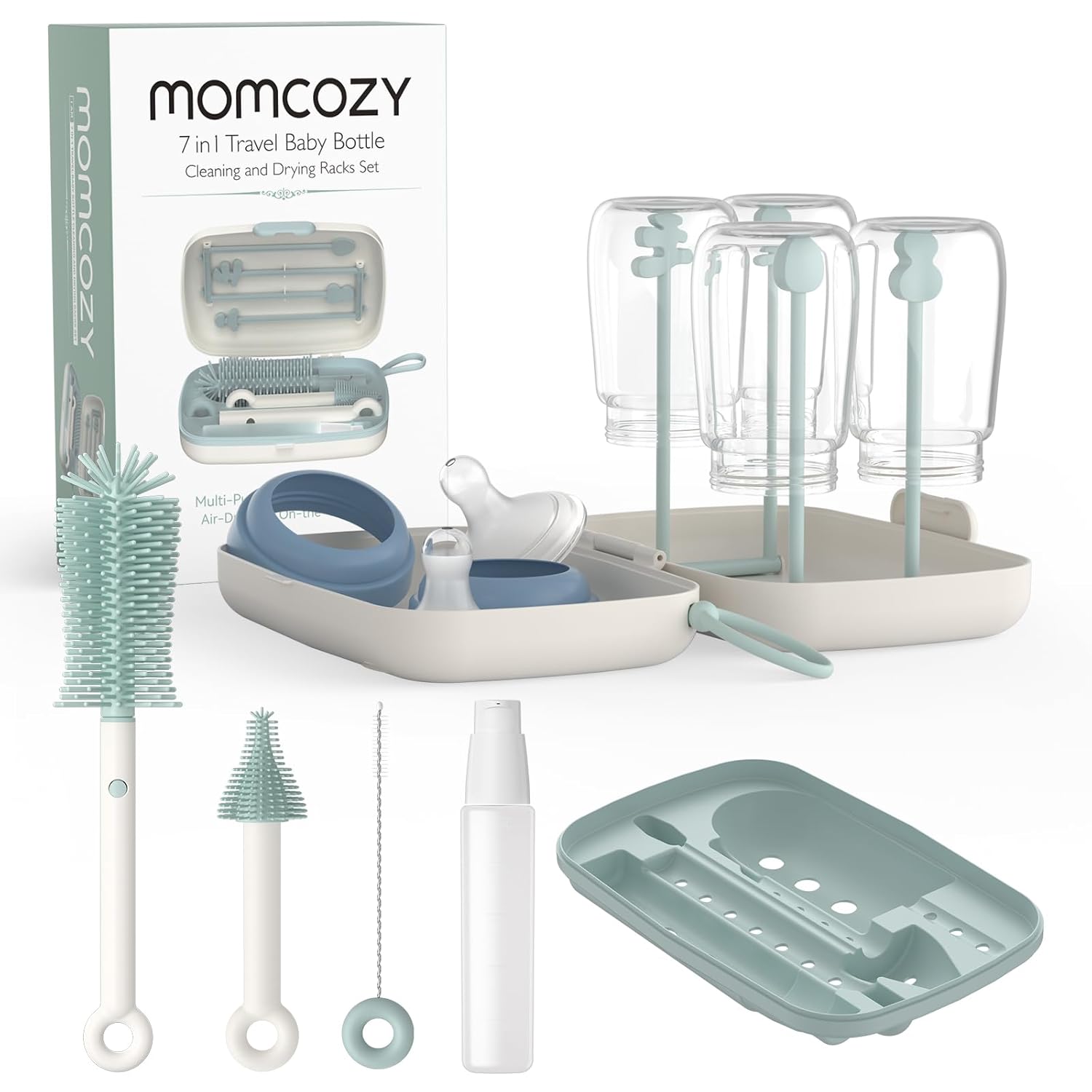 Momcozy Bottle Brush Set - Baby Bottle Cleaner Kit with Silicone Brush, Nipple B... 2 Momcozy Bottle Brush Set - Baby Bottle Cleaner Kit with Silicone Brush, Nipple B... - Image 2