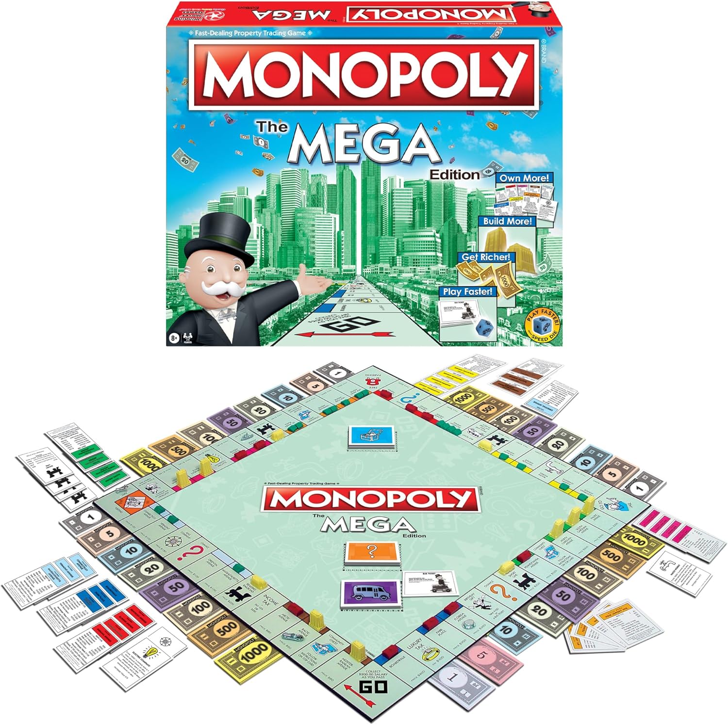 Monopoly The Mega Edition by Winning Moves Games USA, a Bigger and Faster Versio... 2 Monopoly The Mega Edition by Winning Moves Games USA, a Bigger and Faster Versio... - Image 2