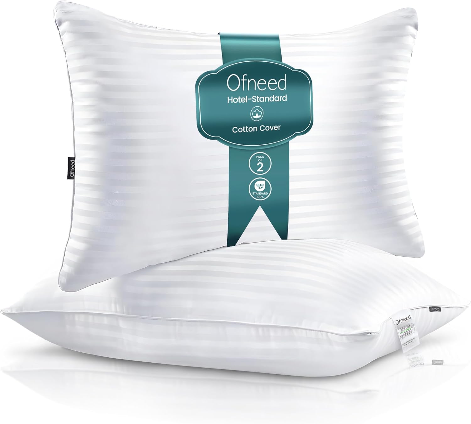 Queen Size Pillows Set of 2 Down Alternative – Soft & Fluffy Queen Pillows with ... 2 Queen Size Pillows Set of 2 Down Alternative – Soft & Fluffy Queen Pillows with ... - Image 2