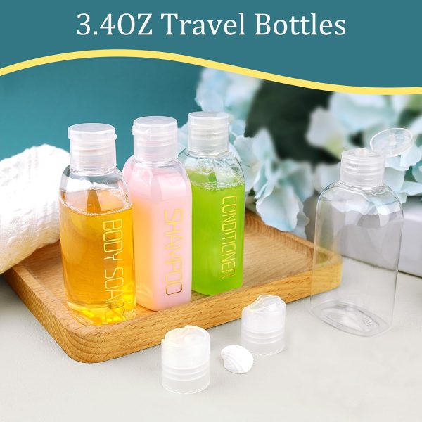 Cosywell Leakproof Squeeze Bottles Travel Kit - 4pc 3.4 oz TSA Approved for Sham... - Image 4