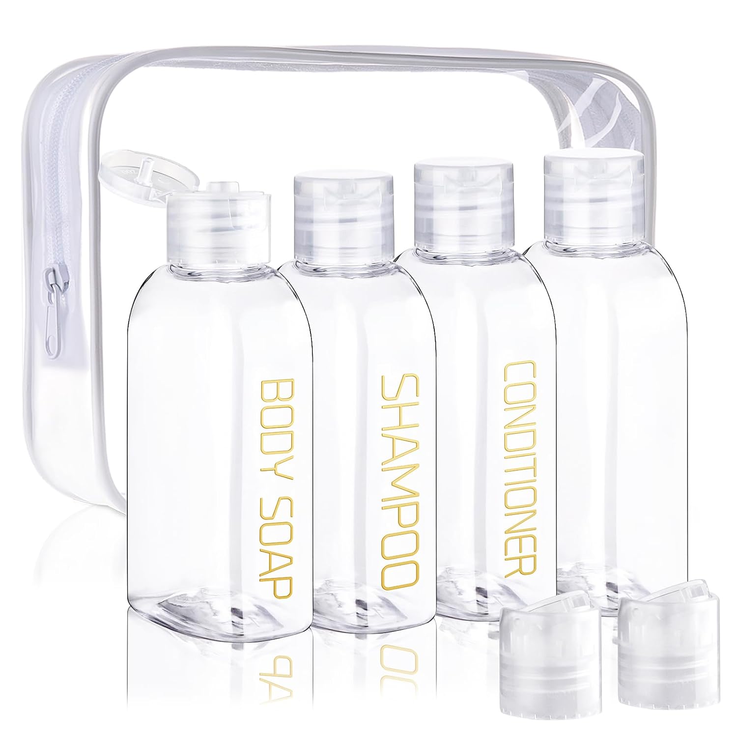 Cosywell Leakproof Squeeze Bottles Travel Kit - 4pc 3.4 oz TSA Approved for Sham... 5 Cosywell Leakproof Squeeze Bottles Travel Kit - 4pc 3.4 oz TSA Approved for Sham... - Image 7