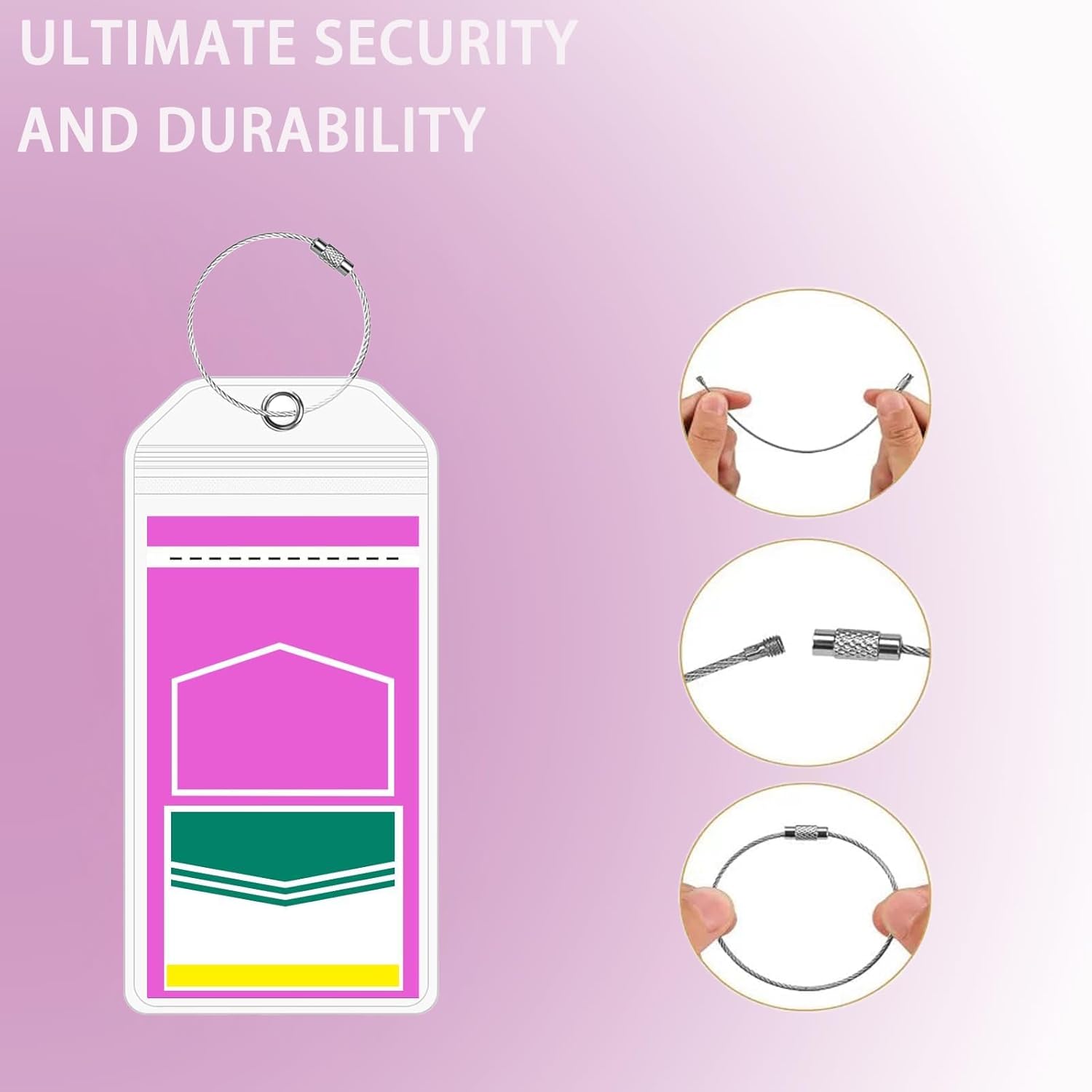 4 Piece 7.5"× 3.3" Luggage Tags for Suitcases, Cruise Ship Essentials, Cruise Lu... 5 4 Piece 7.5"× 3.3" Luggage Tags for Suitcases, Cruise Ship Essentials, Cruise Lu... - Image 5