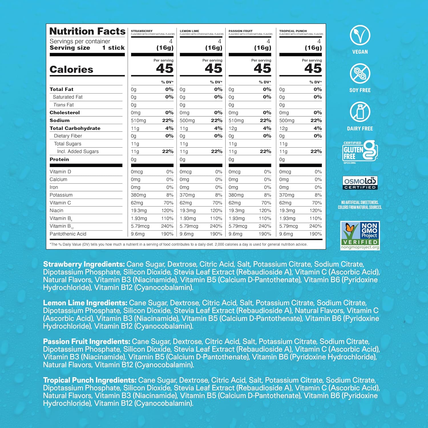 Liquid I.V.® Hydration Multiplier - Variety Pack - Lemon Lime, Passion Fruit, St... 4 Liquid I.V.® Hydration Multiplier - Variety Pack - Lemon Lime, Passion Fruit, St... - Image 4