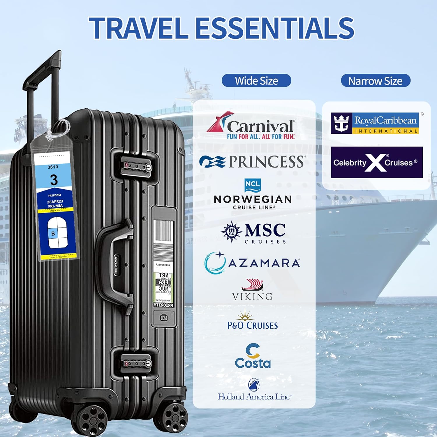 8 Pack Cruise Luggage Tag Holder, Cruise Essentials 2025 for NCL, Princess, Carn... 4 8 Pack Cruise Luggage Tag Holder, Cruise Essentials 2025 for NCL, Princess, Carn... - Image 4