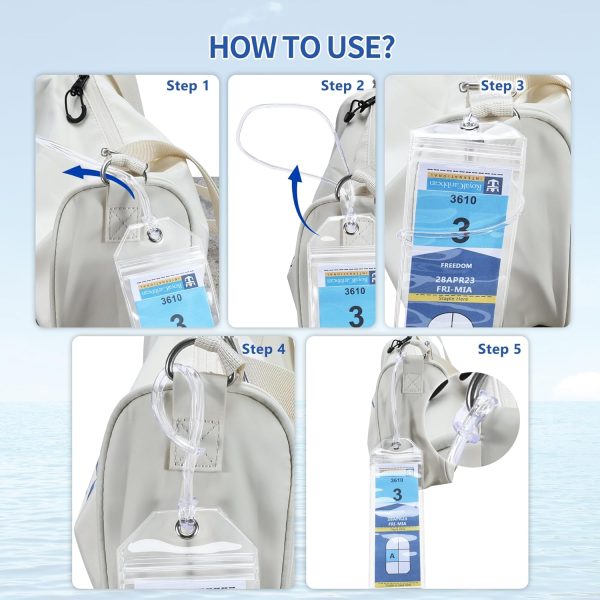 8 Pack Cruise Luggage Tag Holder, Cruise Essentials 2025 for NCL, Princess, Carn... - Image 8