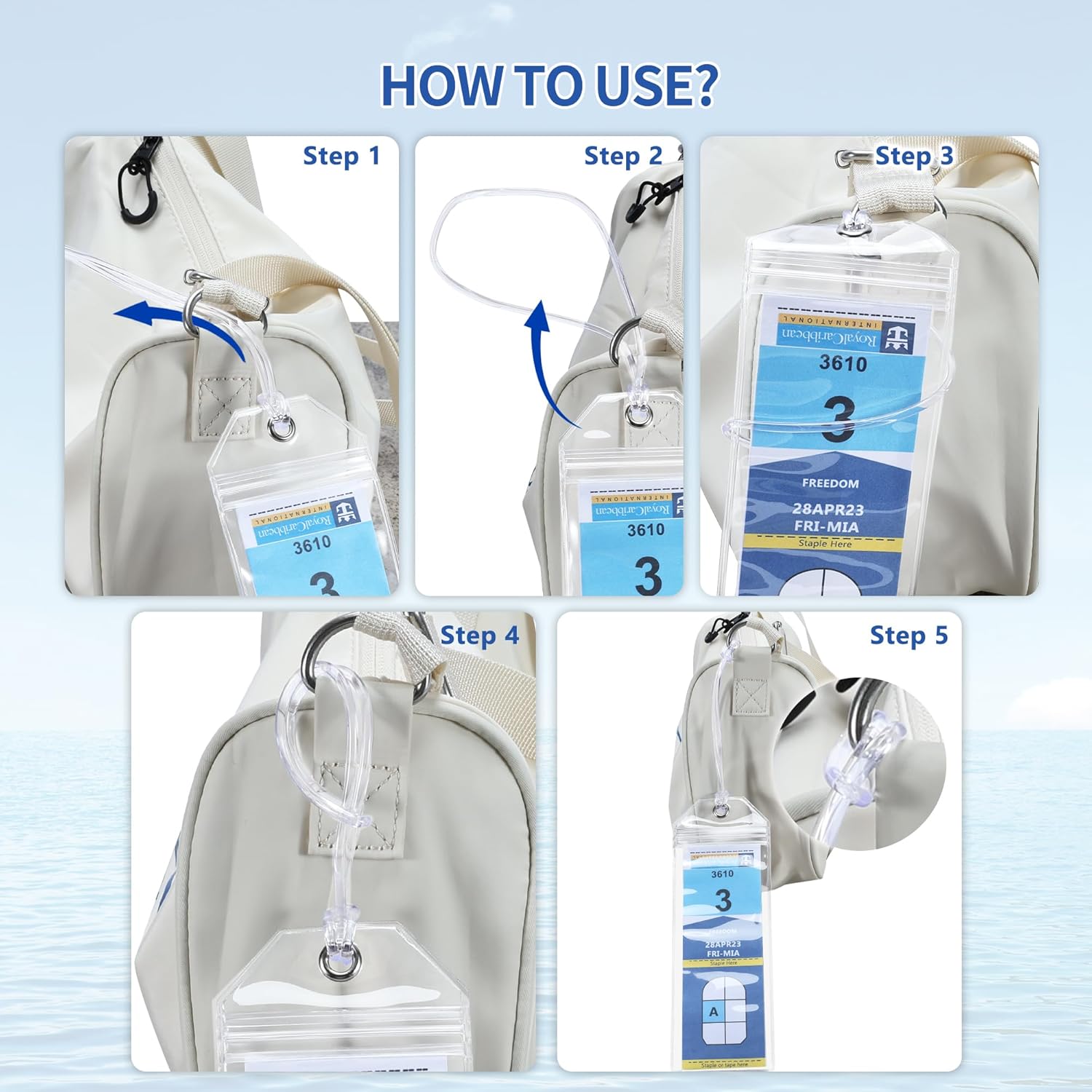 8 Pack Cruise Luggage Tag Holder, Cruise Essentials 2025 for NCL, Princess, Carn... 8 8 Pack Cruise Luggage Tag Holder, Cruise Essentials 2025 for NCL, Princess, Carn... - Image 8