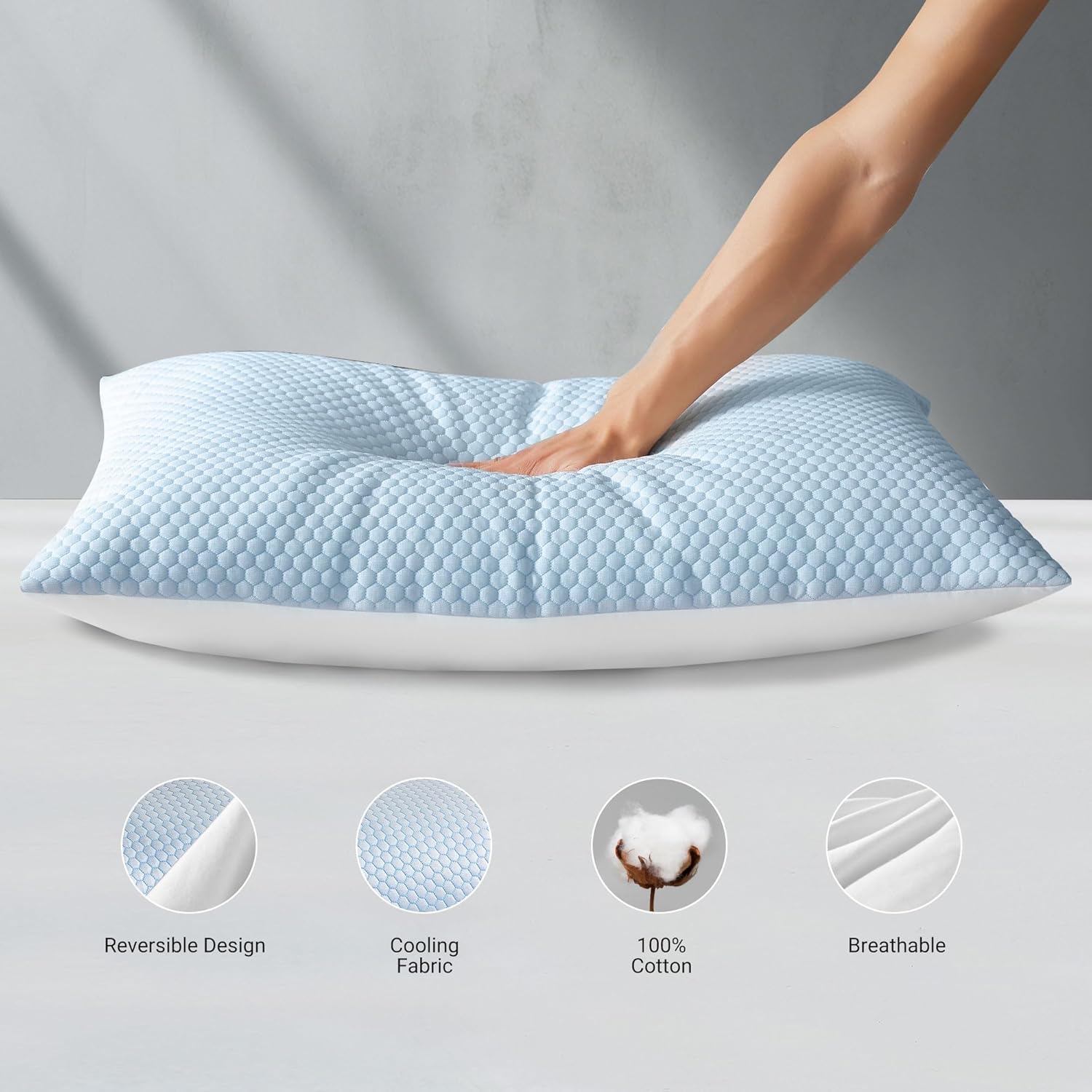 Hotel Grand Medium Firm Queen Size Hotel Collection Luxury Bed Pillows Set of 2 ... 6 Hotel Grand Medium Firm Queen Size Hotel Collection Luxury Bed Pillows Set of 2 ... - Image 7