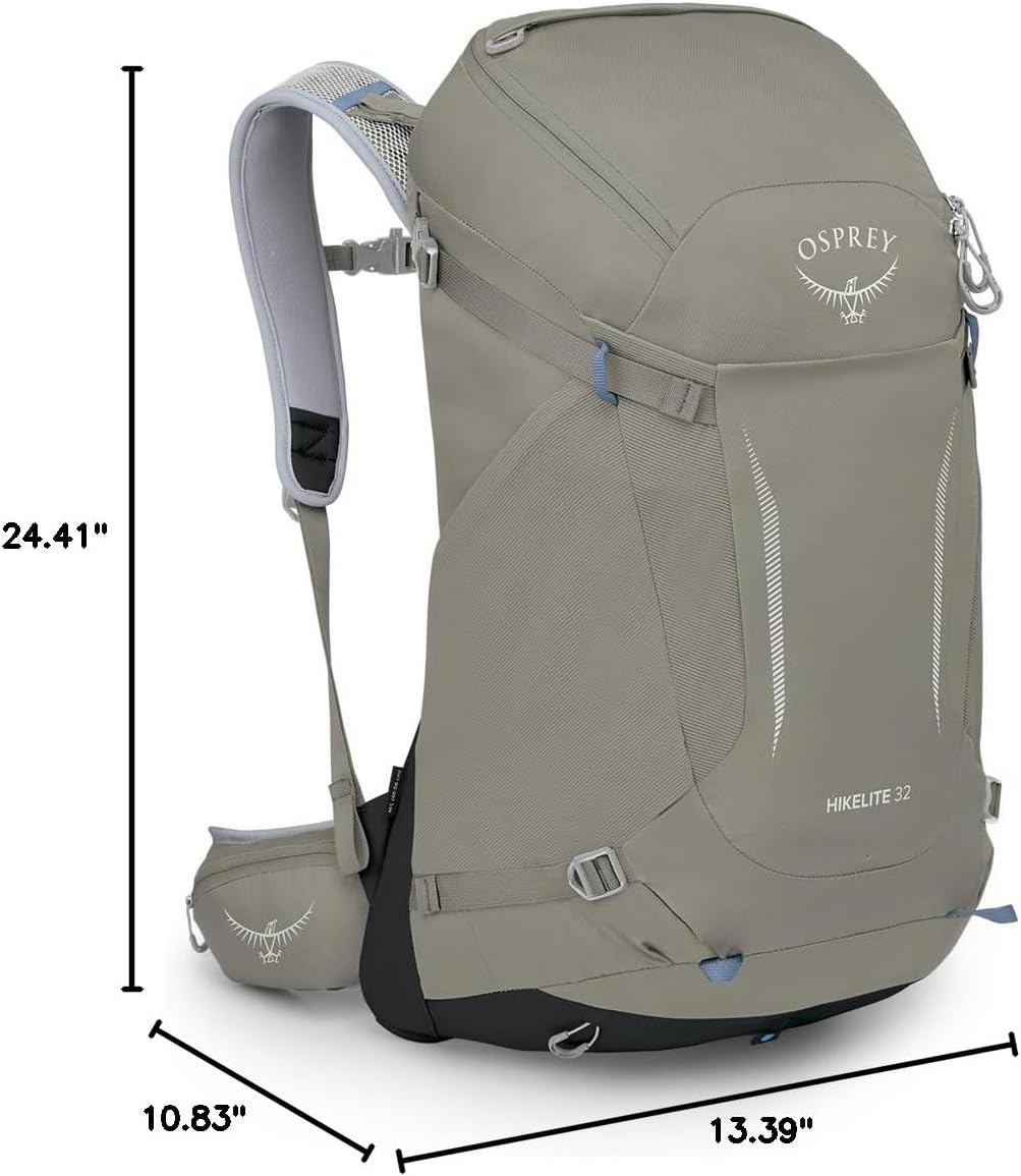 Osprey Hikelite 32L Unisex Hiking Backpack, Tan Concrete, Medium/Large 15 Osprey Hikelite 32L Unisex Hiking Backpack, Tan Concrete, Medium/Large - Image 21