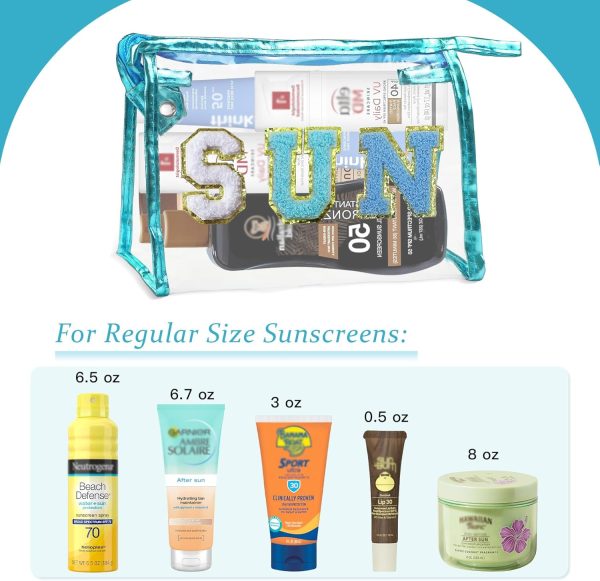 COSHAYSOO Clear Makeup Bag Sunscreen Pouch Beach Vacation Essentials Waterproof ... - Image 5