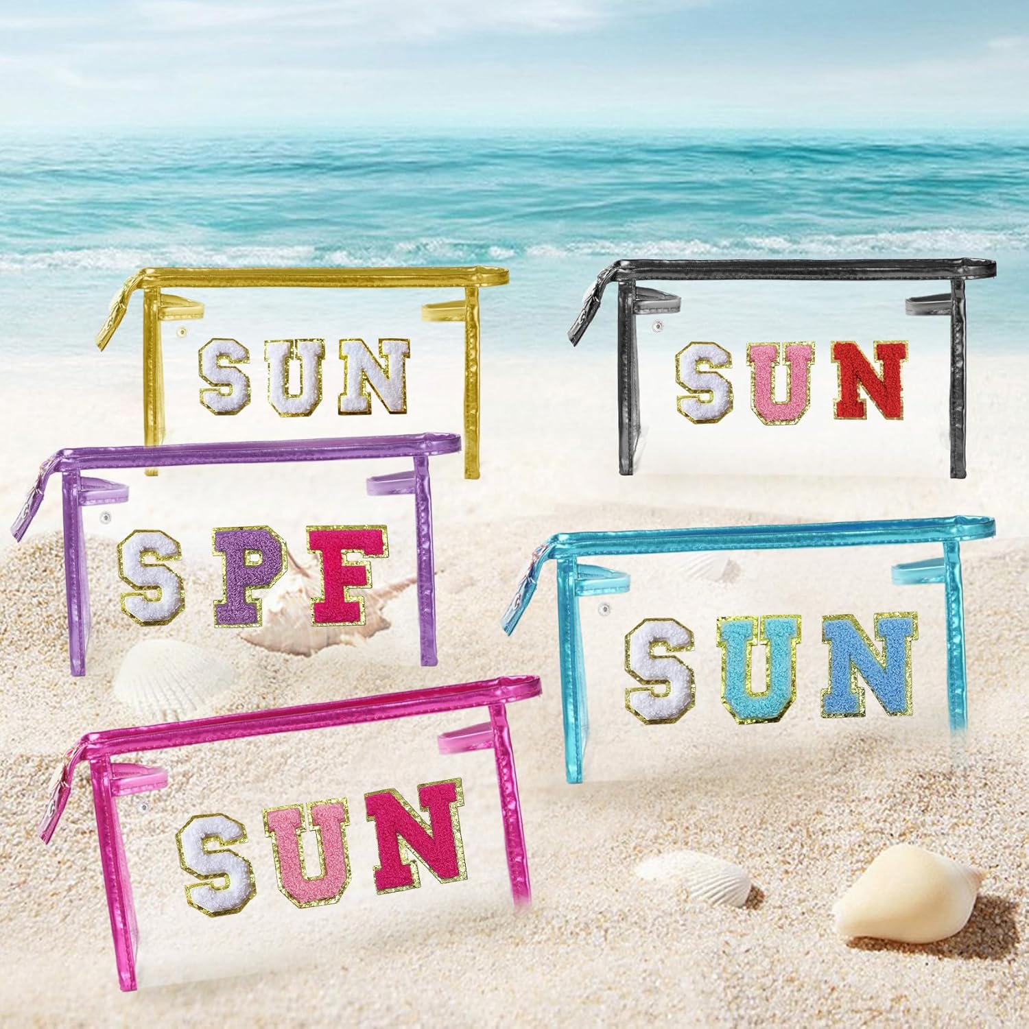 COSHAYSOO Clear Makeup Bag Sunscreen Pouch Beach Vacation Essentials Waterproof ... 5 COSHAYSOO Clear Makeup Bag Sunscreen Pouch Beach Vacation Essentials Waterproof ... - Image 5