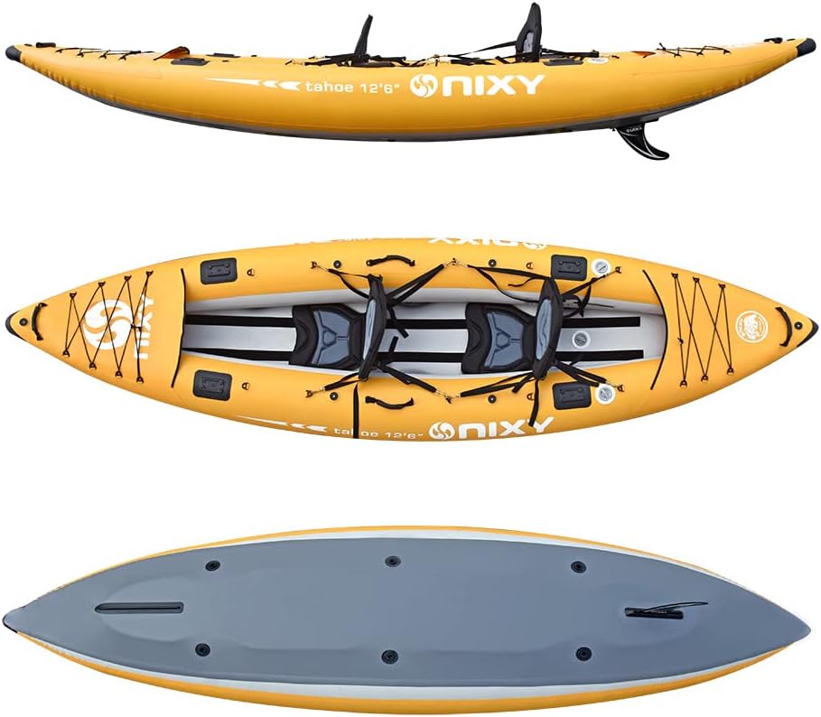 NIXY Tahoe Inflatable Kayak - Premium 2 Person Kayak Durable Design for Two Adul... 3 NIXY Tahoe Inflatable Kayak - Premium 2 Person Kayak Durable Design for Two Adul... - Image 3