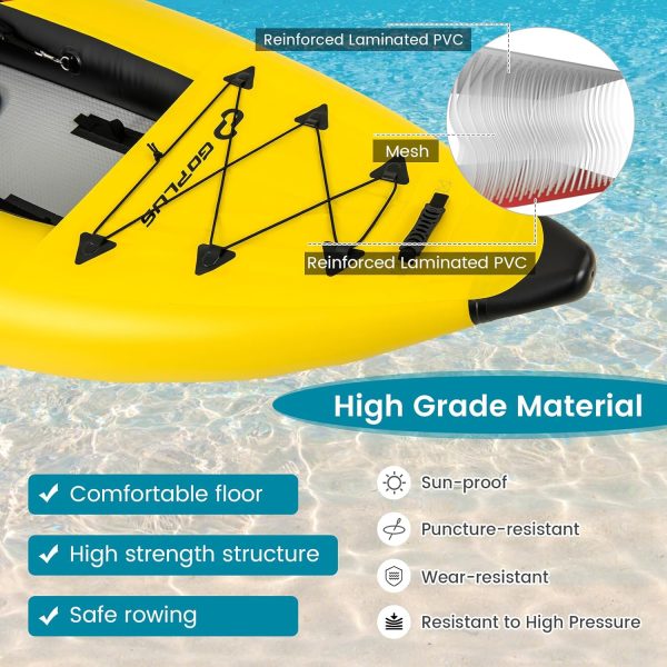 Goplus Inflatable Kayak, 2-Person Kayak Set for Adults with 507 LBS Weight Capac... - Image 4