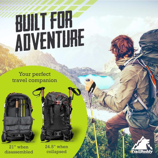 TrailBuddy Trekking Poles - Lightweight, Collapsible Hiking Poles for Snowshoe &... - Image 6