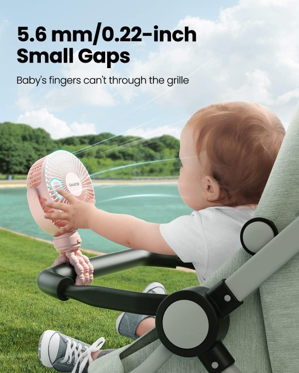 Gaiatop Mini Portable Stroller Fan, Battery Operated Small Clip on Fan, Detachab... - Image 3