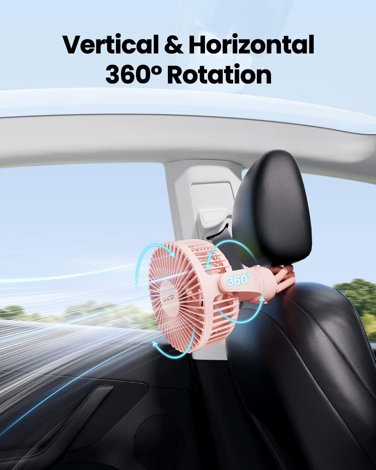 Gaiatop Mini Portable Stroller Fan, Battery Operated Small Clip on Fan, Detachab... 6 Gaiatop Mini Portable Stroller Fan, Battery Operated Small Clip on Fan, Detachab... - Image 6