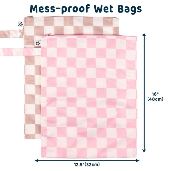 Tiny Twinkle Mess-Proof Waterproof Wet Dry Bag | 2-Pack Reusable Wet Bags for Sw... - Image 3