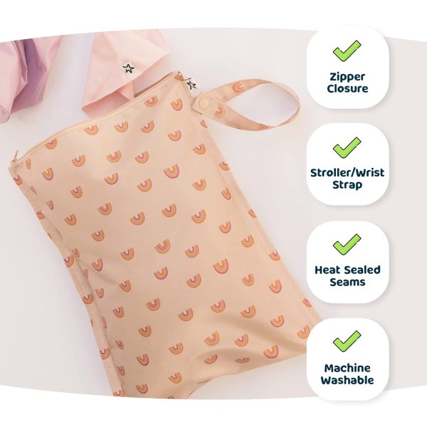 Tiny Twinkle Mess-Proof Waterproof Wet Dry Bag | 2-Pack Reusable Wet Bags for Sw... - Image 4