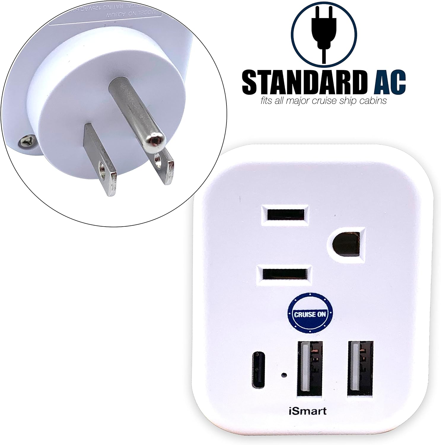 Cruise Approved Power Strip Non Surge Protector for Cruise Ship Multi Plug, 6 Ou... 6 Cruise Approved Power Strip Non Surge Protector for Cruise Ship Multi Plug, 6 Ou... - Image 6