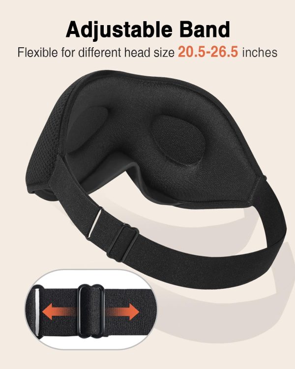 Sleep Mask for Side Sleeper, Eye Mask for Sleeping Women Men, 3D Contoured Cup N... - Image 7
