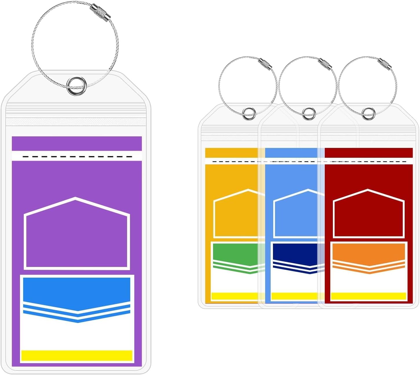 4 Piece 7.5"× 3.3" Luggage Tags for Suitcases, Cruise Ship Essentials, Cruise Lu... 2 4 Piece 7.5"× 3.3" Luggage Tags for Suitcases, Cruise Ship Essentials, Cruise Lu... - Image 2