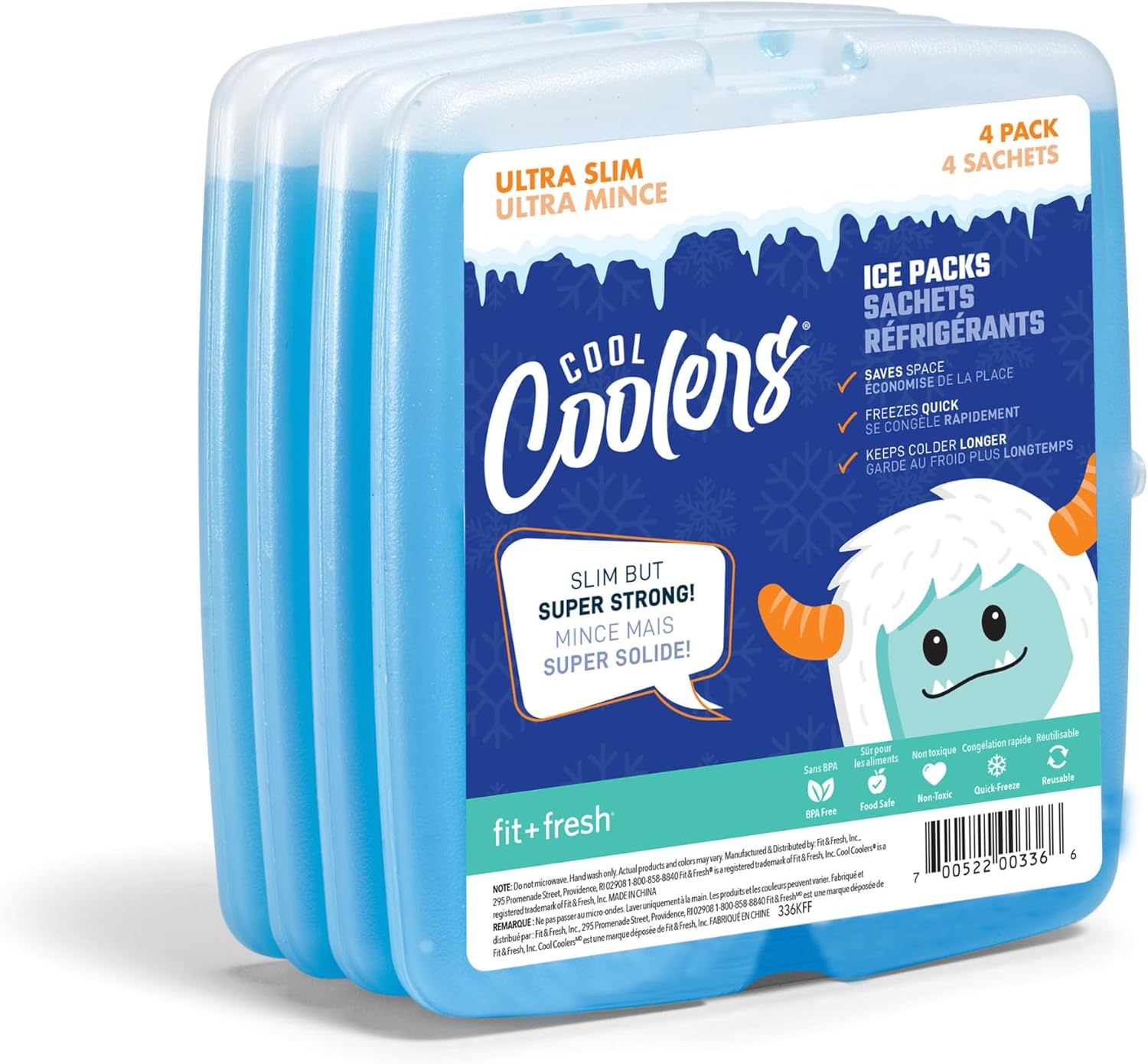 Cool Coolers by Fit & Fresh Slim Ice Packs, Quick Freeze, Space-Saving, Reusable... 2 Cool Coolers by Fit & Fresh Slim Ice Packs, Quick Freeze, Space-Saving, Reusable... - Image 2
