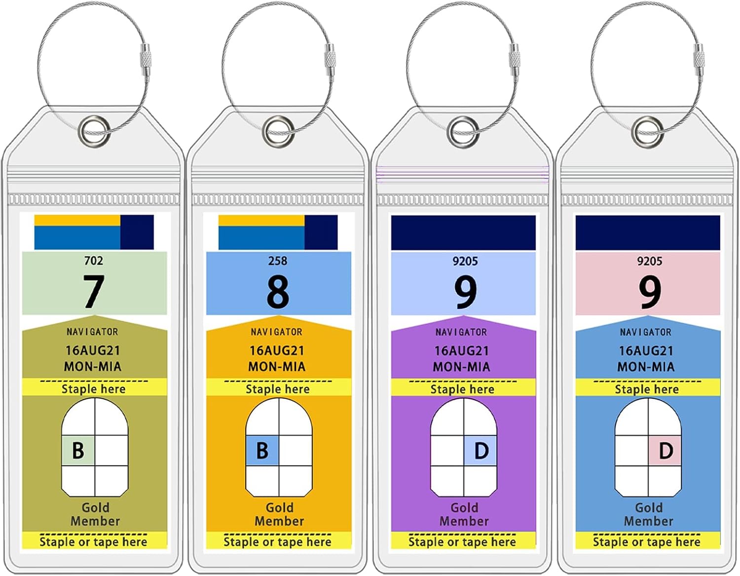 CruiSeaU 4 Packs Cruise Luggage Tag Holders for Royal Caribbean & Celebrity Crui... 2 CruiSeaU 4 Packs Cruise Luggage Tag Holders for Royal Caribbean & Celebrity Crui... - Image 2