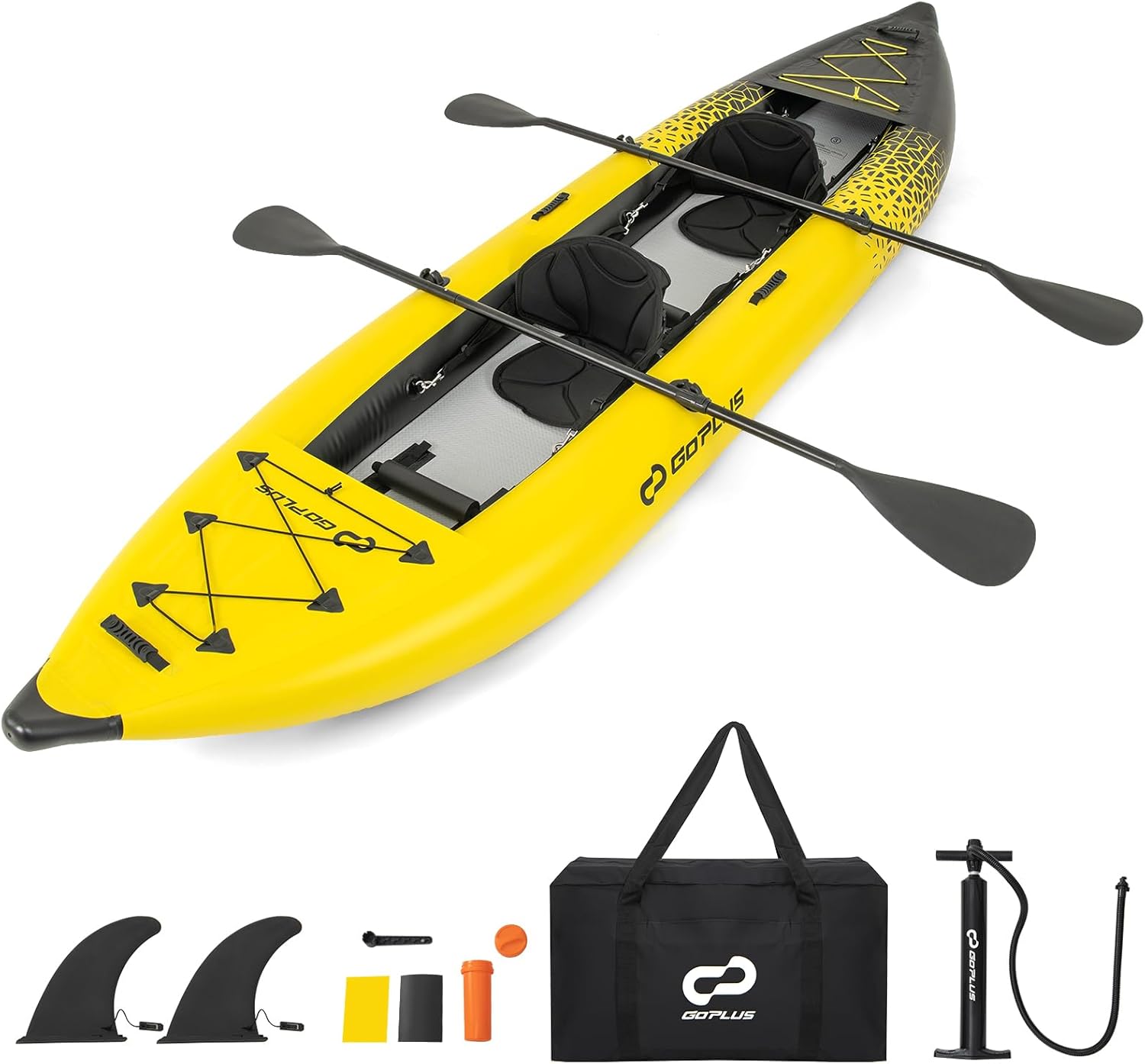 Goplus Inflatable Kayak, 2-Person Kayak Set for Adults with 507 LBS Weight Capac... 2 Goplus Inflatable Kayak, 2-Person Kayak Set for Adults with 507 LBS Weight Capac... - Image 2