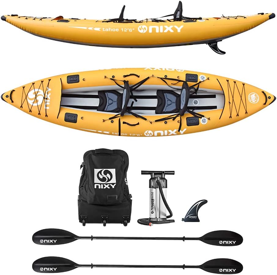 NIXY Tahoe Inflatable Kayak - Premium 2 Person Kayak Durable Design for Two Adul... 2 NIXY Tahoe Inflatable Kayak - Premium 2 Person Kayak Durable Design for Two Adul... - Image 2